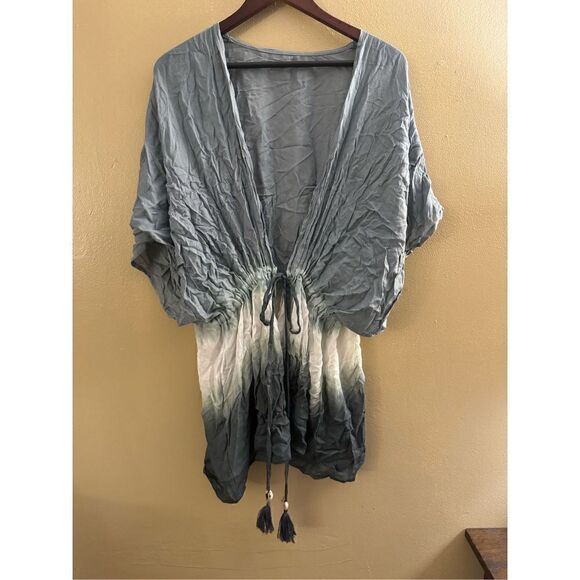 Sonoma Goods For Life® Dip-Dye Drawstring Topper with Shell Tassel One Size - Picture 1 of 4